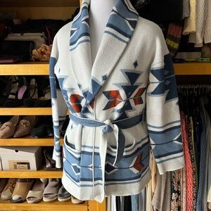 ⭐️BOGO FREE⭐️REGINO Women’s Heavy Knit Aztec Belted Cardigan